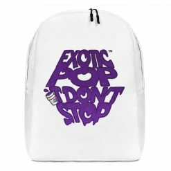 Exotic Pop It Don't Stop White Backpack Exotic Pop Merch