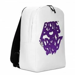 Exotic Pop It Don't Stop White Backpack Exotic Pop Merch