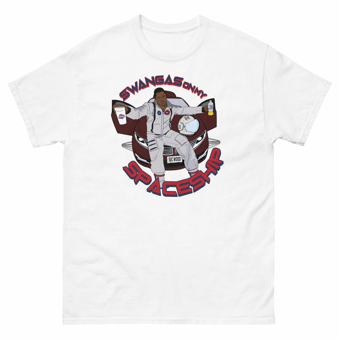 Suc Wood X Exotic Pop HOU Swangas On My Spaceship T-Shirt