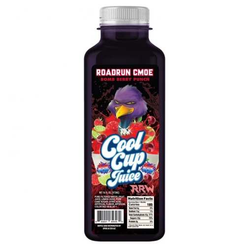 Exotic Pop Roadrun C Moe "Bomb Berry Punch" Cool Cup Juice