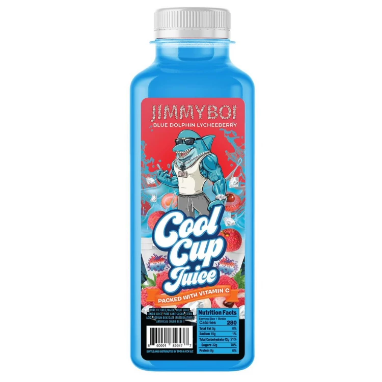 Exotic Pop Jimmy Boi "Blue Dolphin Lycheeberry" Cool Cup Juice